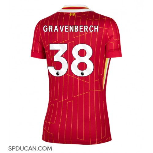 Zenski Nogometni Dres Liverpool Ryan Gravenberch #38 Domaci 2024-25 Kratak Rukav